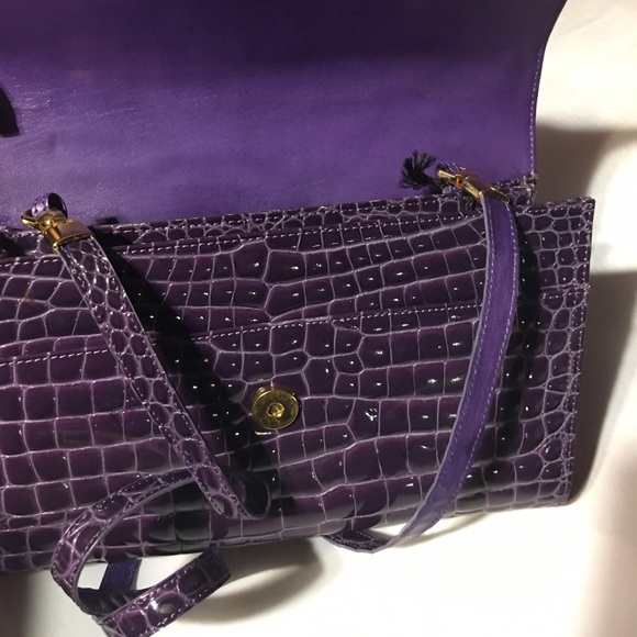 Raphael Purple Genuine Crocodile Italian Purse - Picture 4 of 4