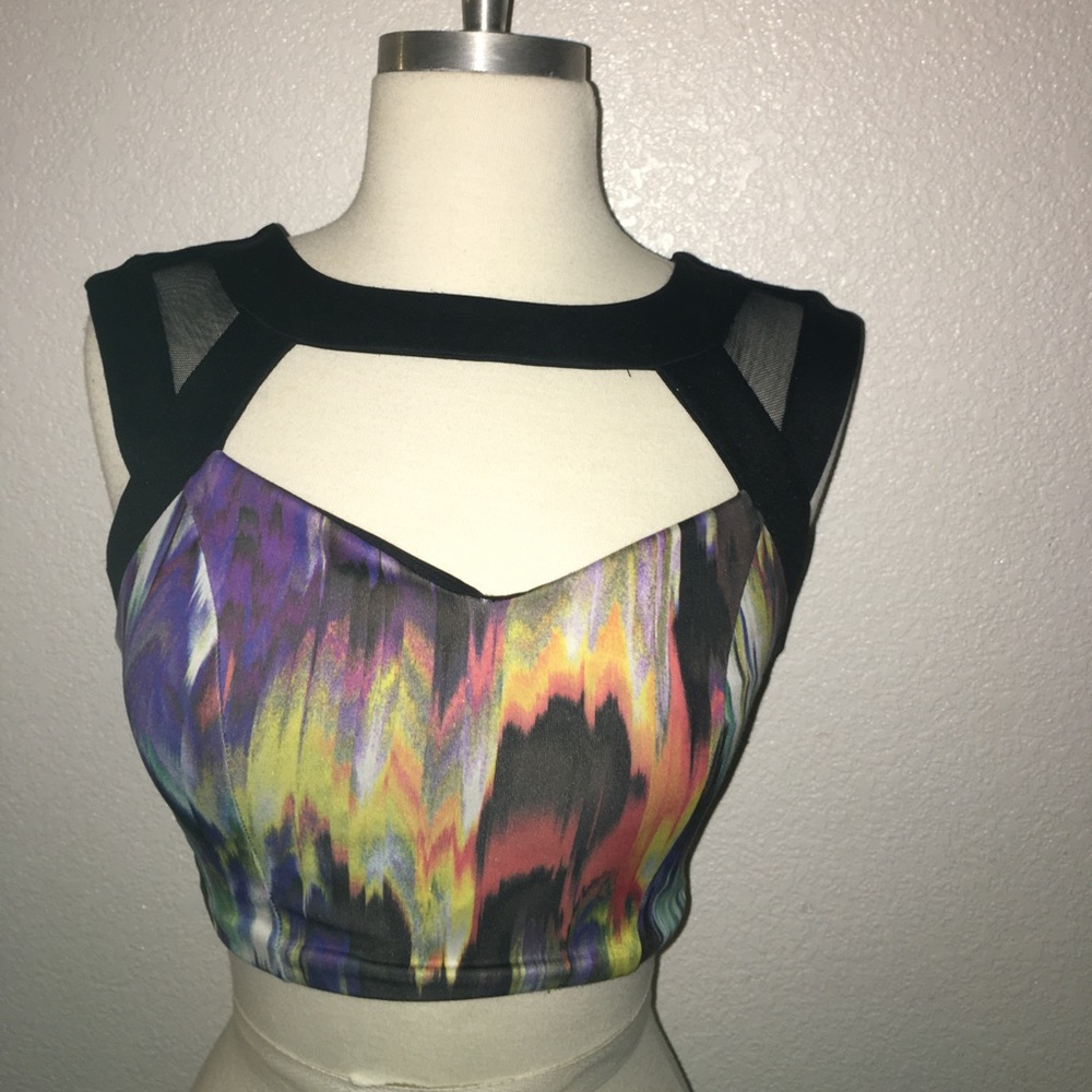 Bebe crop top, club wear, super fun for a festival