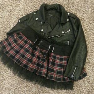 💥SALE💥 💀Royal Bones Plaid Mini Skirt💀