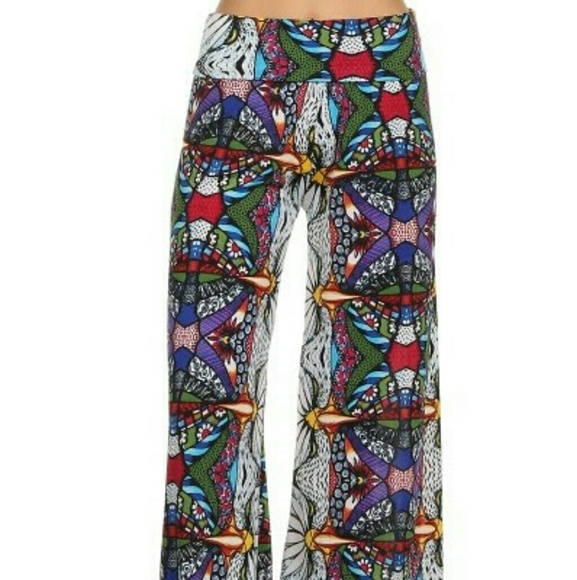 Last one HOST PICK*MOSAIC Print PALAZZO PANTS - Picture 6 of 8