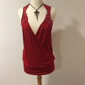 Red Crochet Top