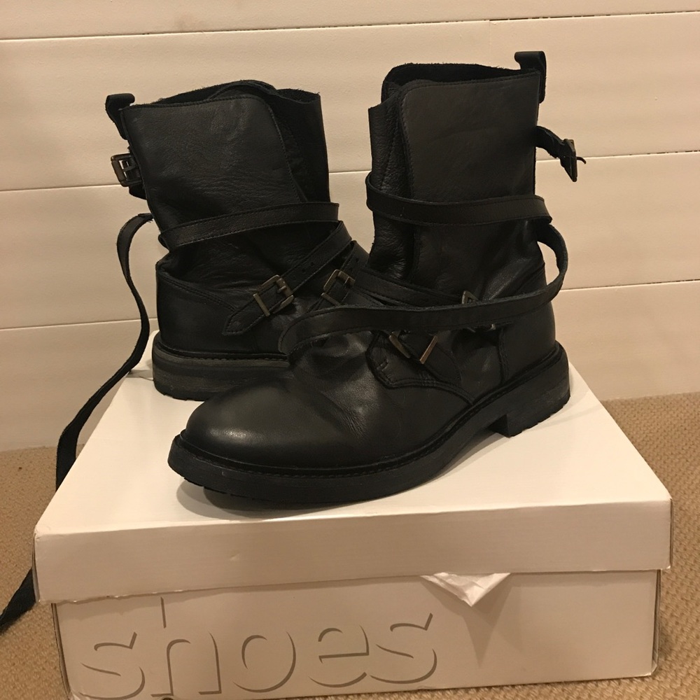 Topshop Buckle Biker Boot