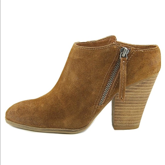 Rust Cognac Leather Closed Toe Mule Clog Bootie - Picture 5 of 5