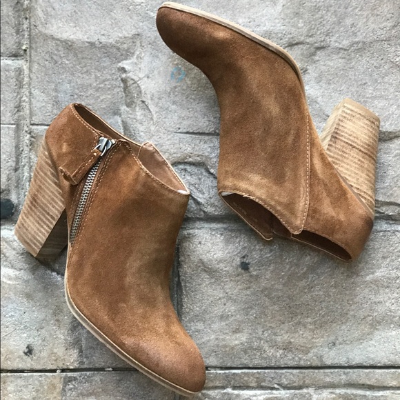 Rust Cognac Leather Closed Toe Mule Clog Bootie - Picture 2 of 5