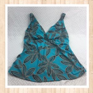 Tropical Escape Tankini Vneck Plus Size Floral 18W