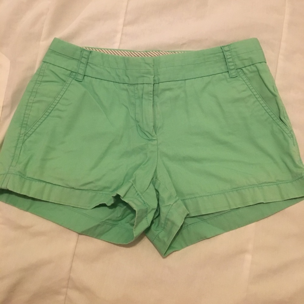 J. Crew Mint green chino shorts