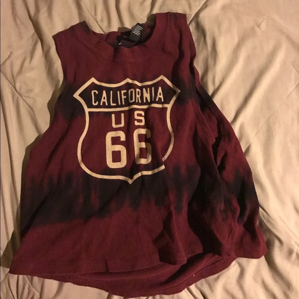 Route 66 tee burgundy