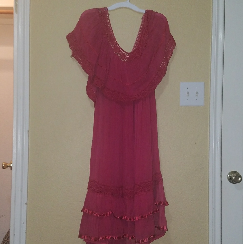 Handmade Mexican off shoulder dress