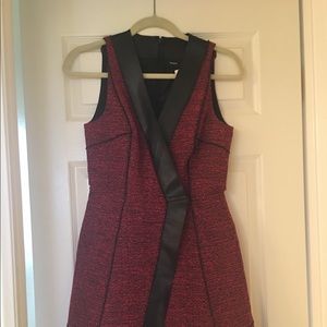 Proenza schoulder dress leather trim