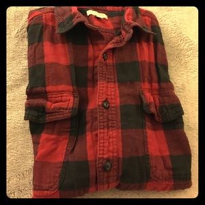 Medium red flannel shirt
