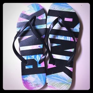 VS PINK Feather Flip-Flops