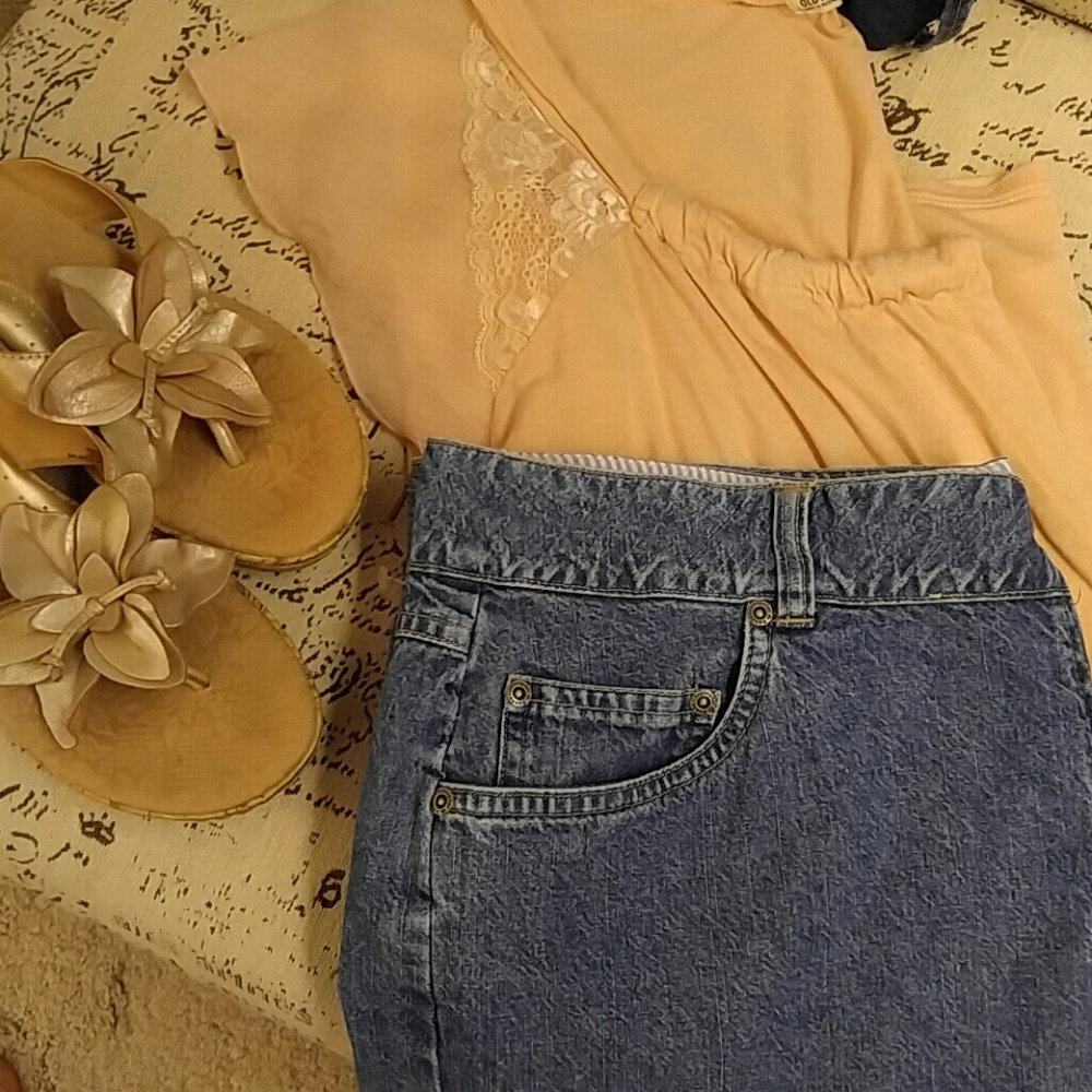 {SALE} Christopher Banks denim skirt