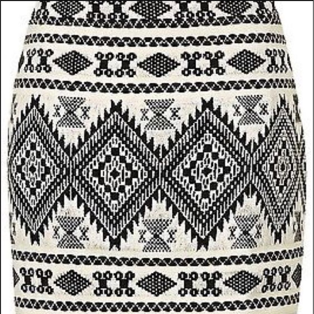 TOPSHOP tribal print skirt