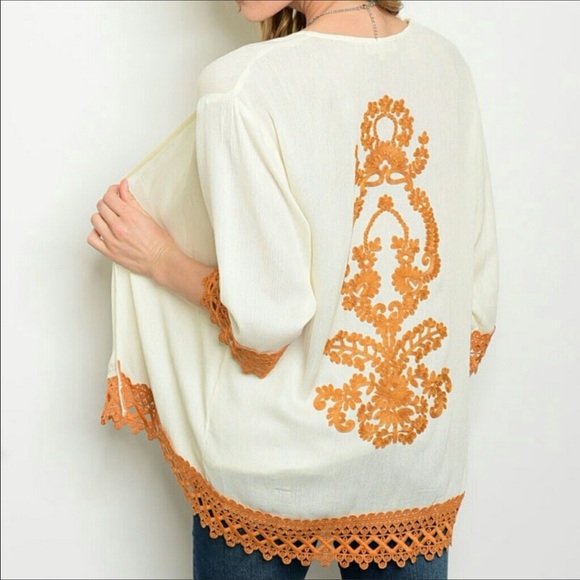 NWT Crochet Kimono - Picture 2 of 3