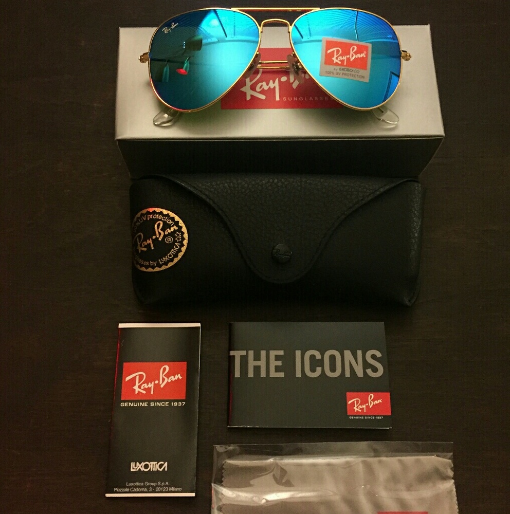 Ice blue ray-ban aviators