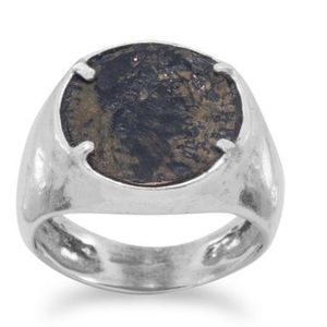 ๐Ancient Roman Coin Ring 925 Sterling Silver