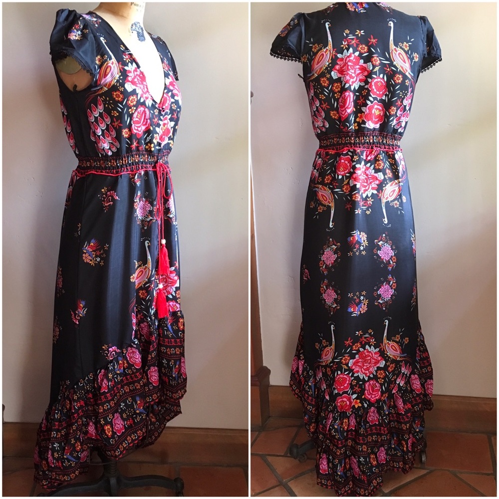 Hi-Lo Print Dress - Picture 4 of 8