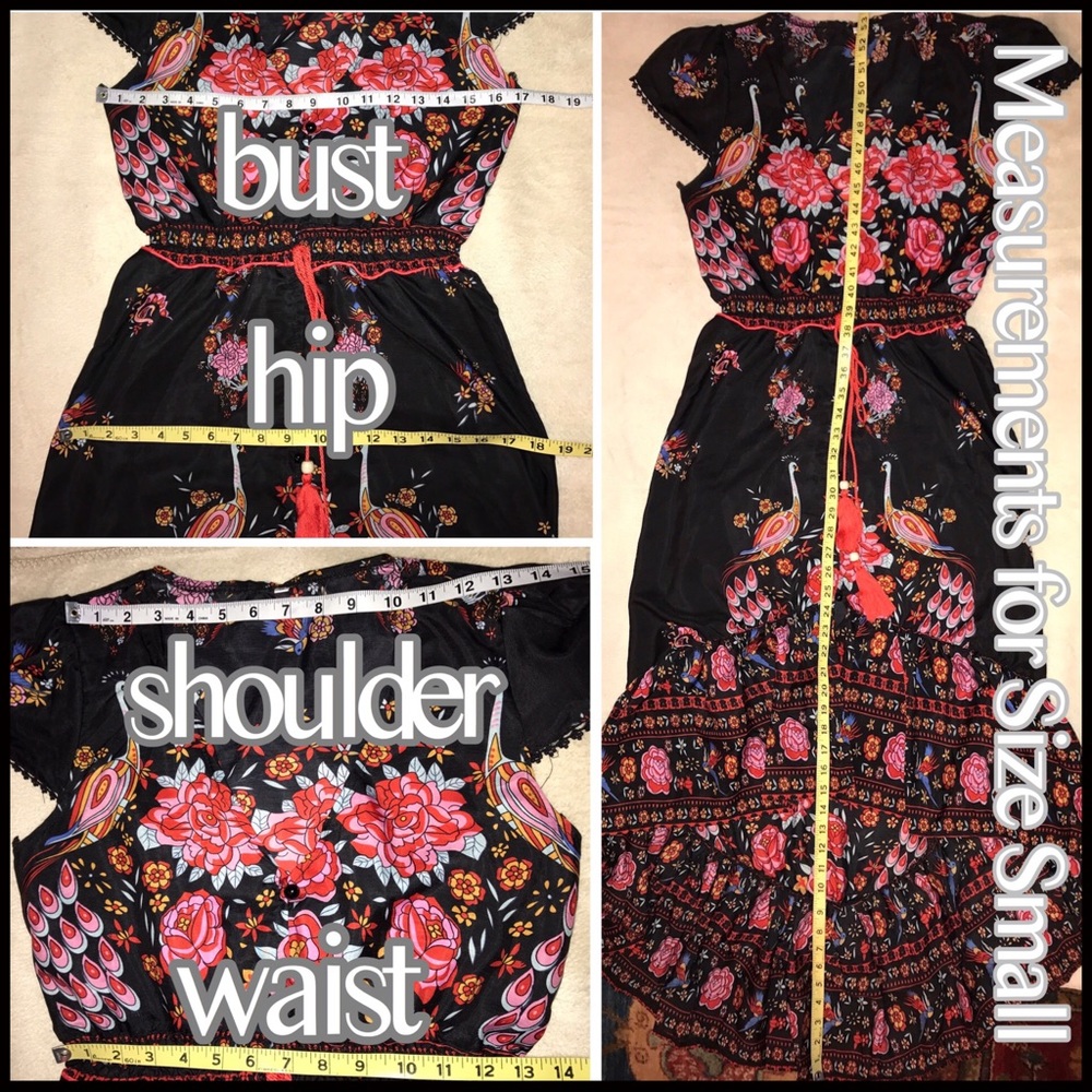 Hi-Lo Print Dress - Picture 6 of 8