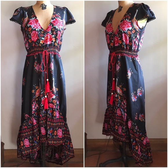 Hi-Lo Print Dress - Picture 3 of 8