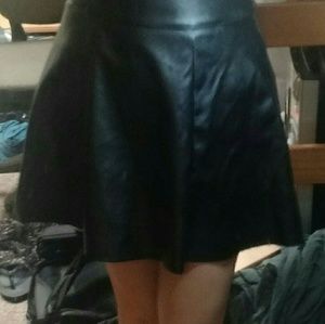 Black Pleather Miniskirt