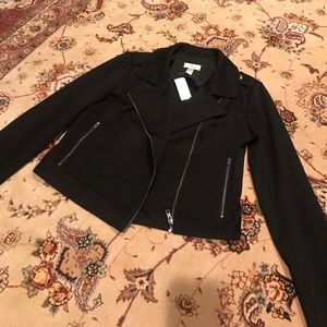 BNWT Ann Taylor Loft Cropped Moto Jacket