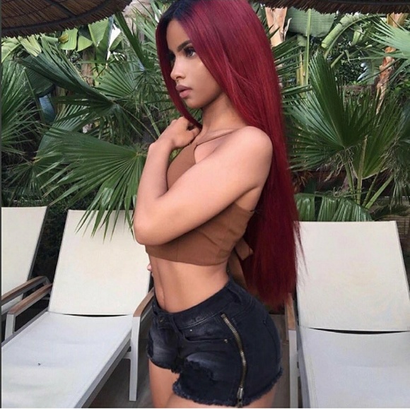 Black Ombre Red LaceFront Wig 22-26 inches!!