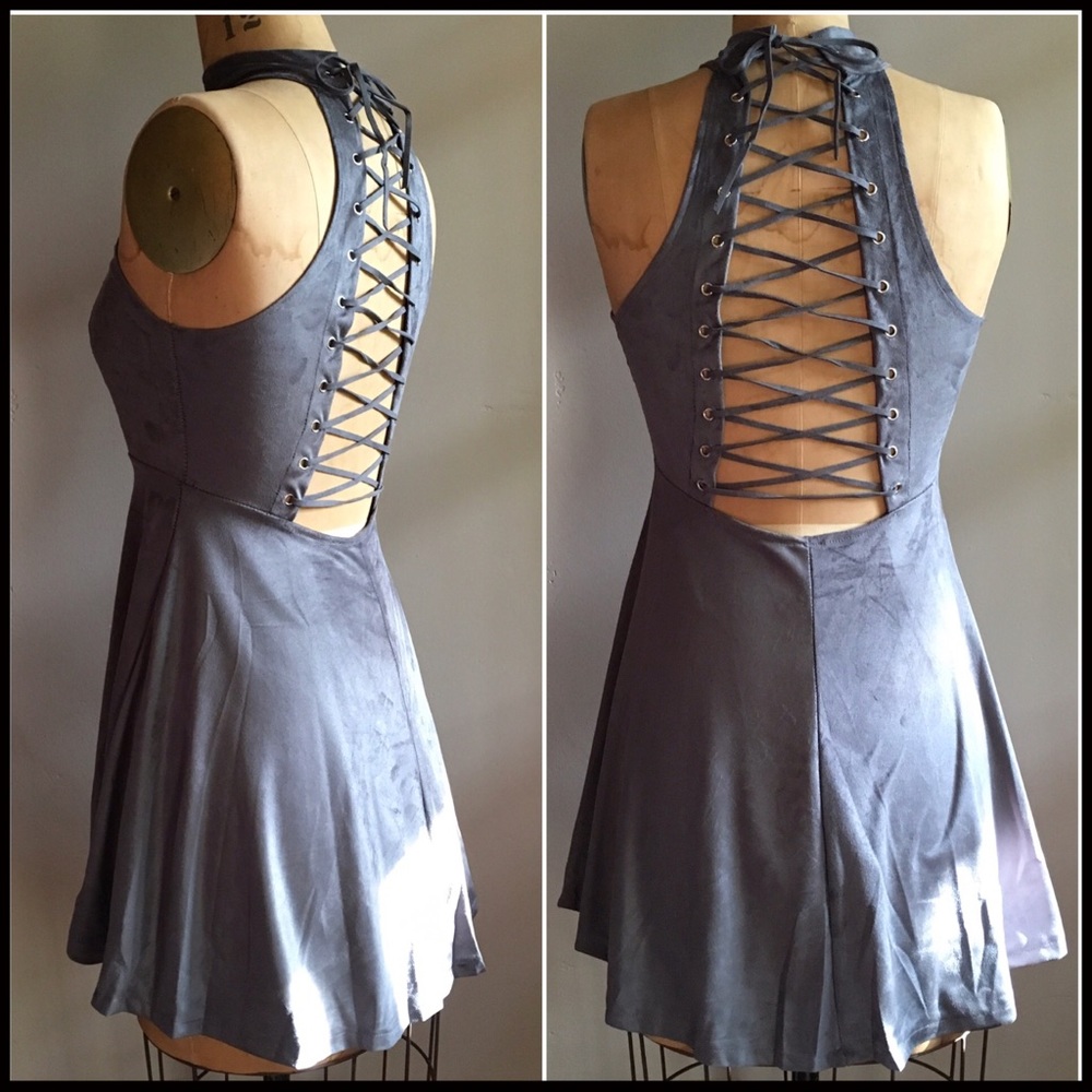 Lace-up Mini Dress - Picture 2 of 8