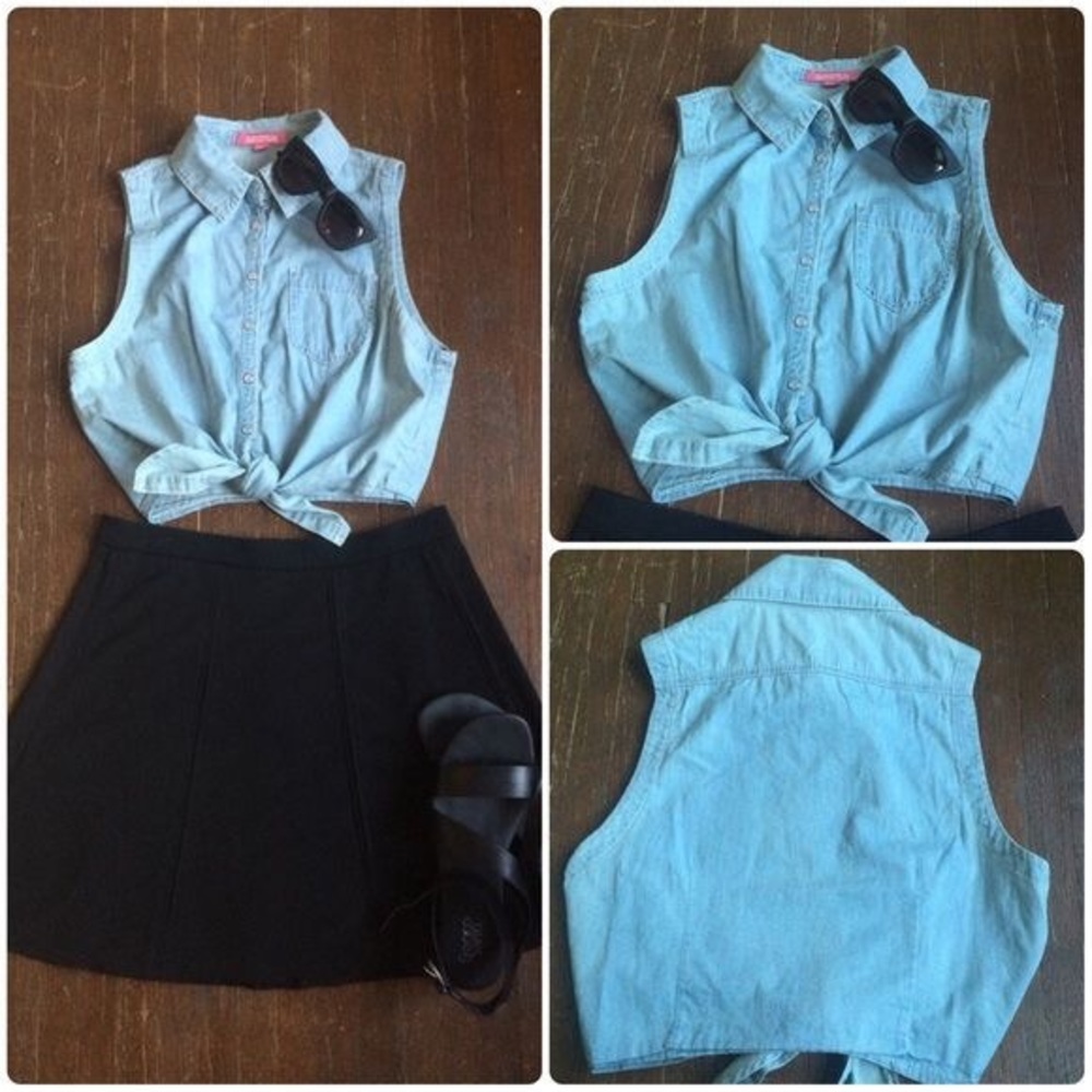 ‼️TRADED‼️Forever 21 Premium Denim Crop Top.