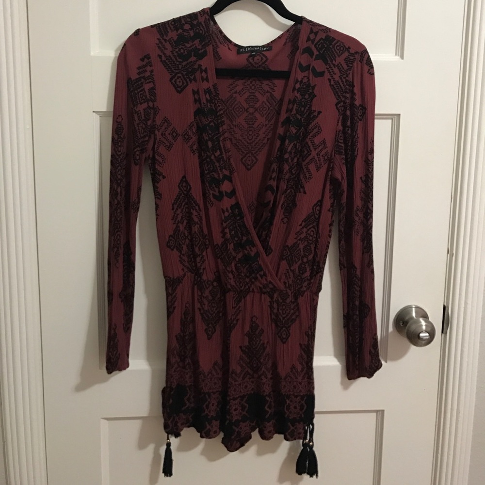 Burgundy Romper