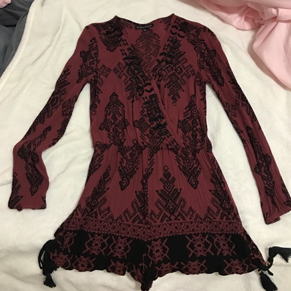 Burgundy Romper - Picture 3 of 4