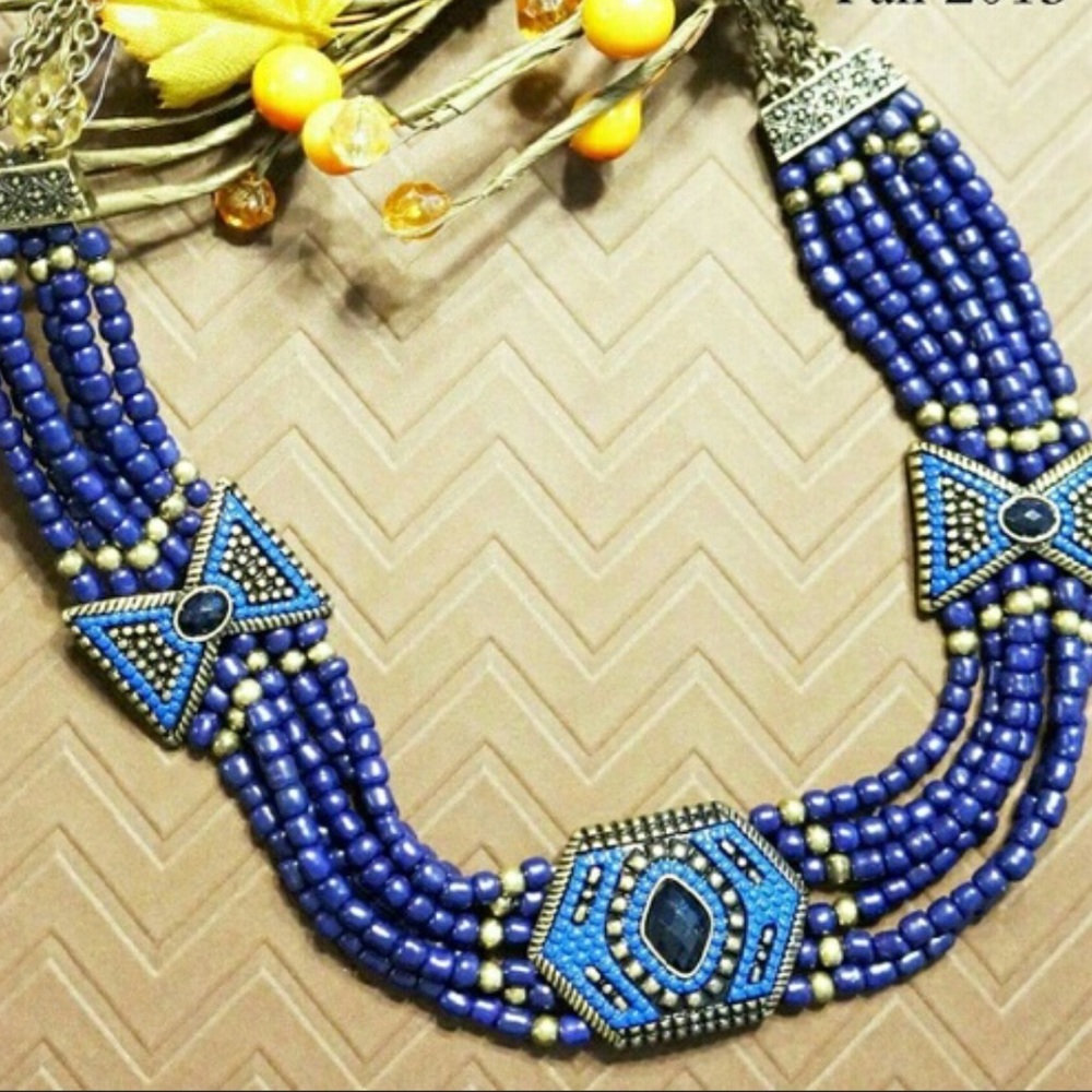 Blue Beaded Necklace