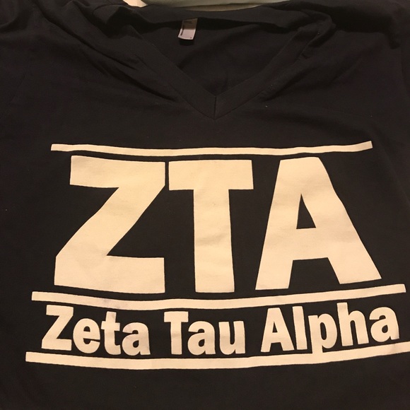 ZETA TAU ALPHA short sleeve dark navy shirt - Picture 1 of 1