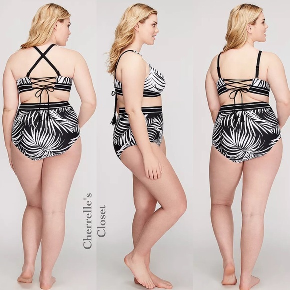 CACIQUE Lane Bryant 2-Piece Swimsuit set Plus Size - Picture 2 of 6