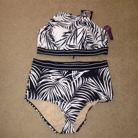 CACIQUE Lane Bryant 2-Piece Swimsuit set Plus Size - Picture 4 of 6