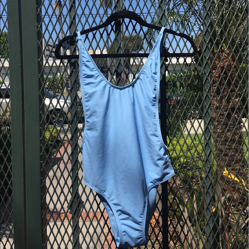 High cut one piece swimsuit - adjustable straps