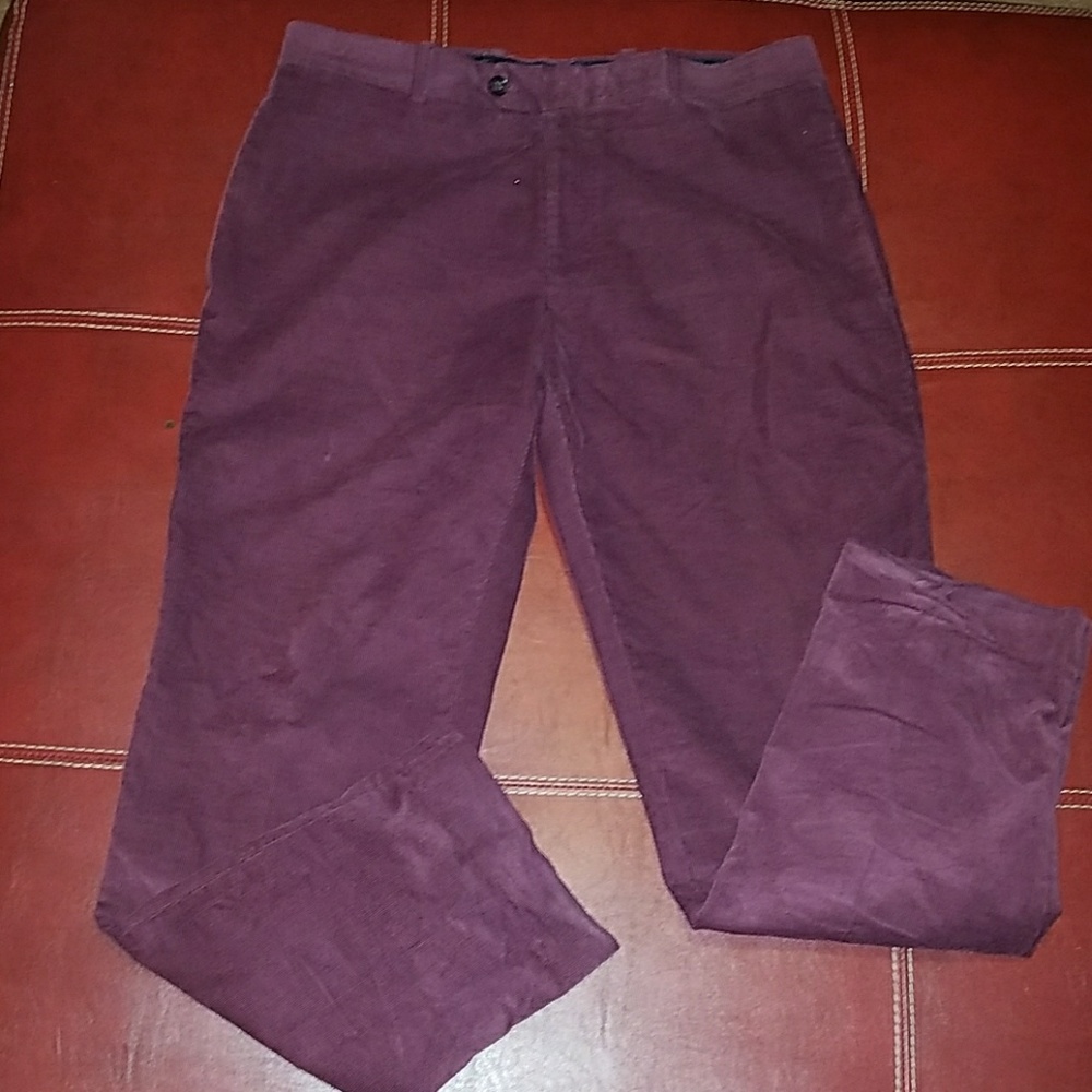 Bar III Slim Fit Mens Wine Red Corduroy Pants