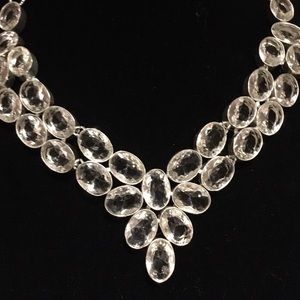 Gorgeous Authentic White Topaz 925/SS choker/neck.