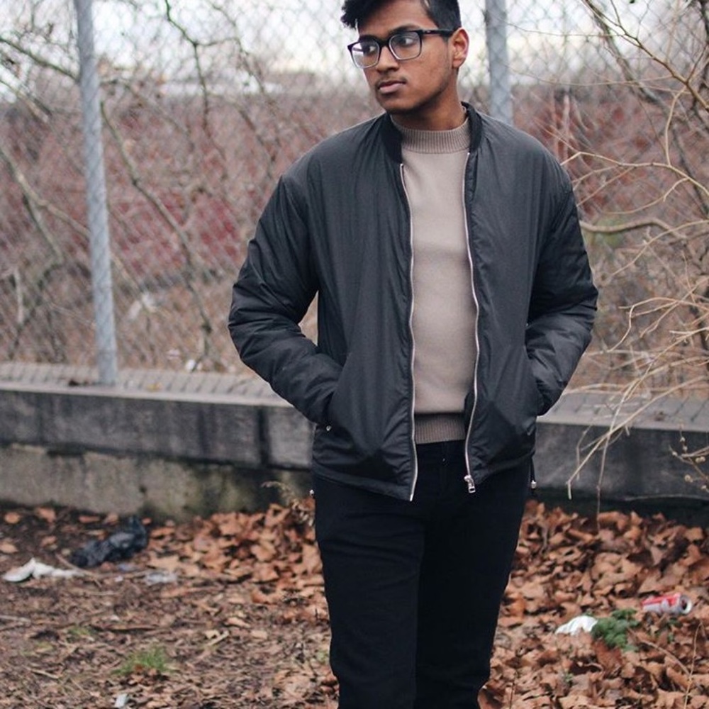 Black Pilot Bomber Jacket