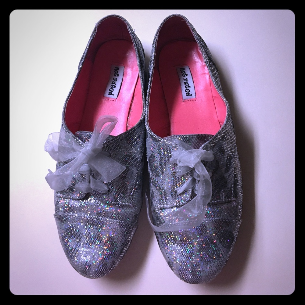 Not Rated Silver Sparkly Shoes