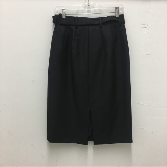 NEW Yves St Laurent YSL Black Pencil Skirt Belt