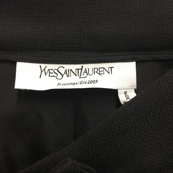 NEW Yves St Laurent YSL Black Pencil Skirt Belt