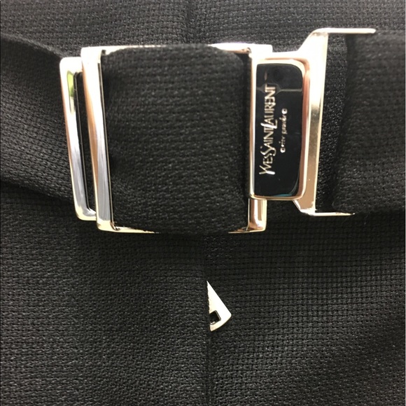 NEW Yves St Laurent YSL Black Pencil Skirt Belt