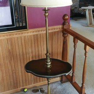 Old brass origional shade. Heavy.   Like new