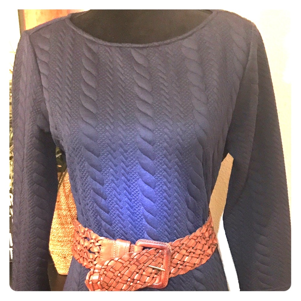 Royal 👑 Blue Waffle knit sheath dress