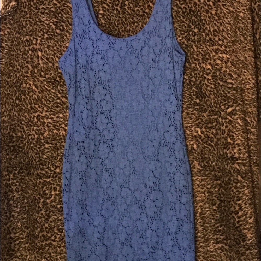 Blue Lace Bodycon dress by Wet Seal