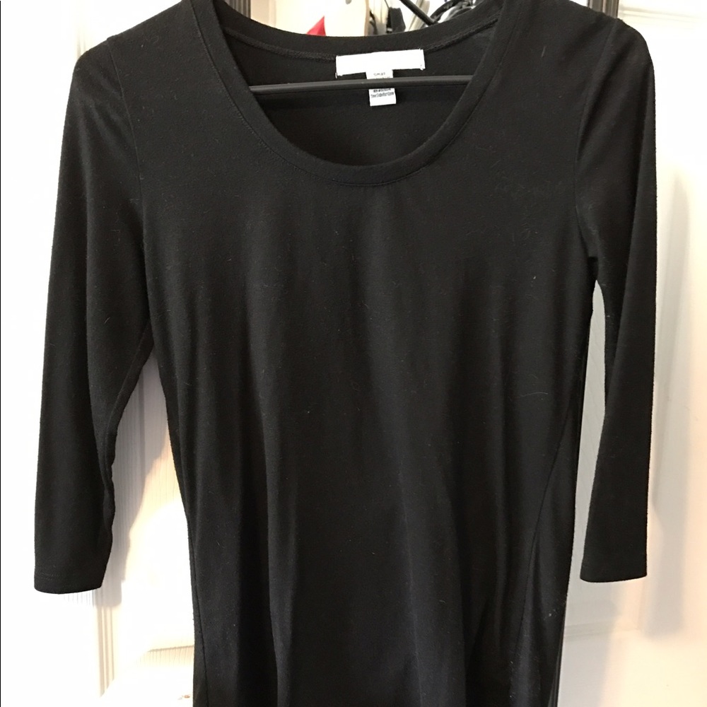 Black Open back top with 3/4 sleeves