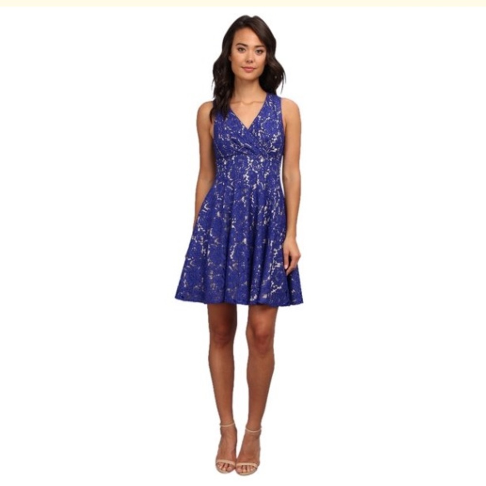 Eliza J Blue Lace Cocktail Party Dress Size 14