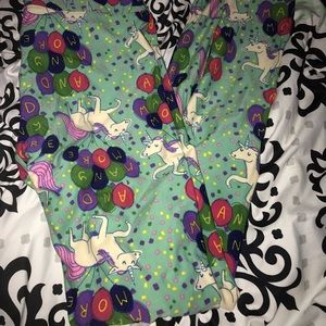 Lularoe Birthday Unicorn Leggings. O/s