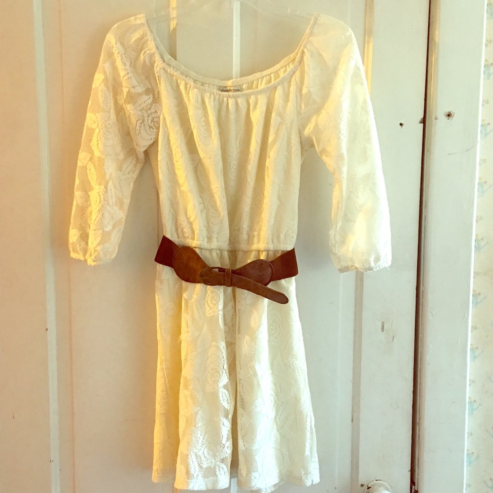 Charlotte Russe lined lace dress - size small