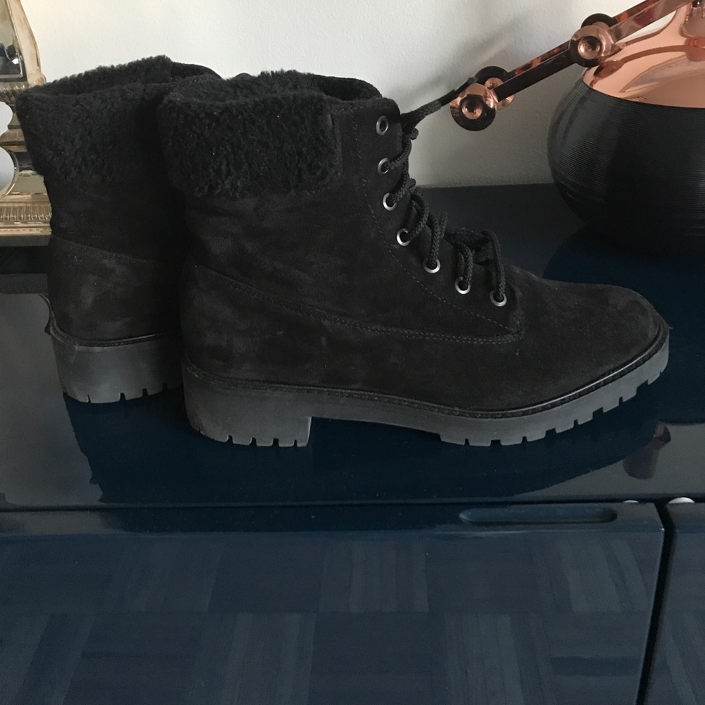 Zara Suede Fur Lined Booties